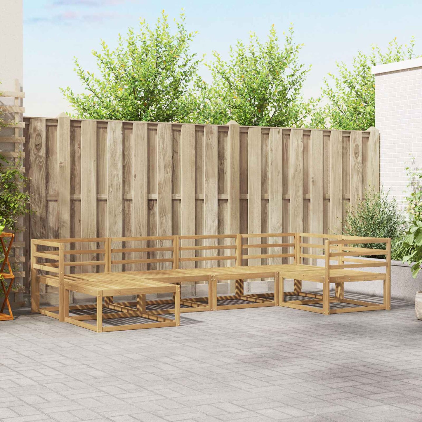 Outdoor Sofa Set 6 pcs White 325 x 166.5 x 73 cm