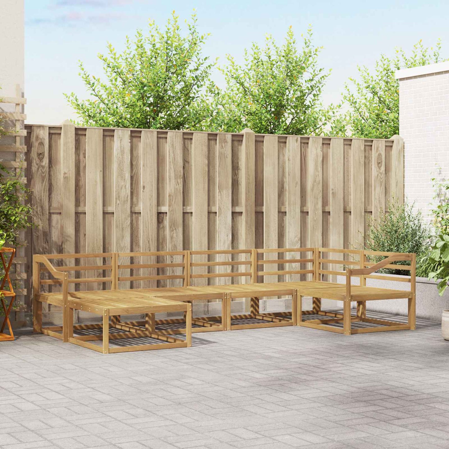 Outdoor Sofa Set 6 pcs White 325 x 166.5 x 73 cm