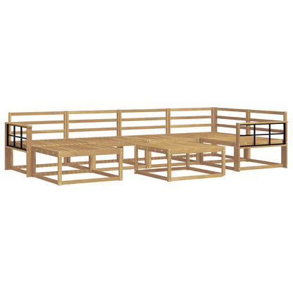 Outdoor Sofa Set 7 pcs White Solid Acacia Wood