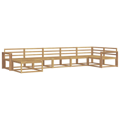 Outdoor Sofa Set 7 pcs White Solid Acacia Wood