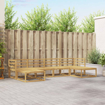 Outdoor Sofa Set 6 pcs White Solid Acacia Wood