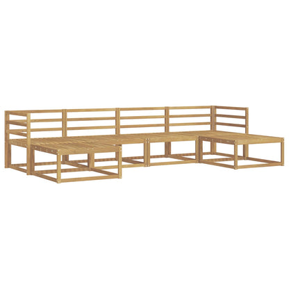 Outdoor Sofa Set 6 pcs White Solid Acacia Wood