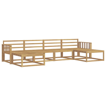 Outdoor Sofa Set 6 pcs White Solid Acacia Wood