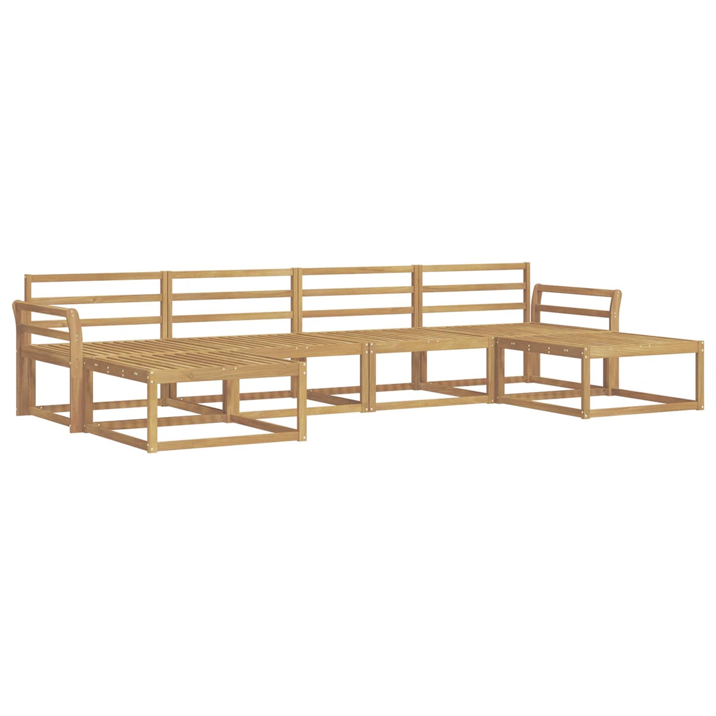 Outdoor Sofa Set 6 pcs White Solid Acacia Wood