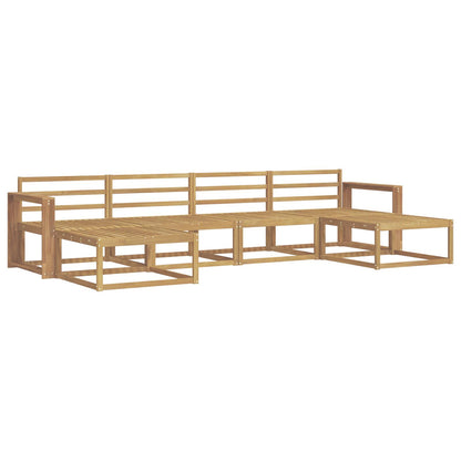 Outdoor Sofa Set 6 pcs White Solid Acacia Wood