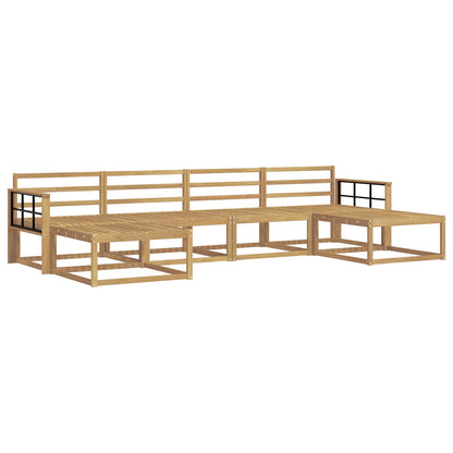 Outdoor Sofa Set 6 pcs White Solid Acacia Wood