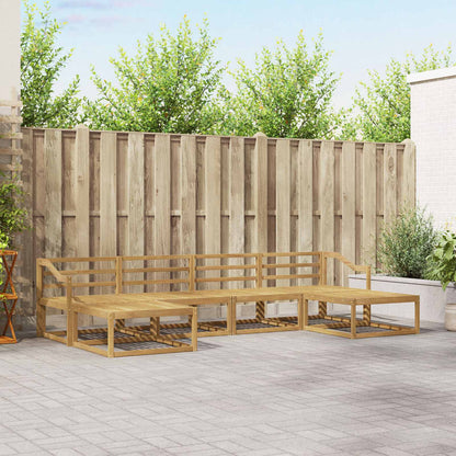 Outdoor Sofa Set 6 pcs White Solid Acacia Wood