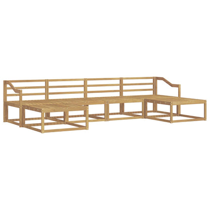 Outdoor Sofa Set 6 pcs White Solid Acacia Wood