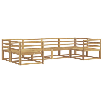 Outdoor Sofa Set 6 pcs White Solid Acacia Wood