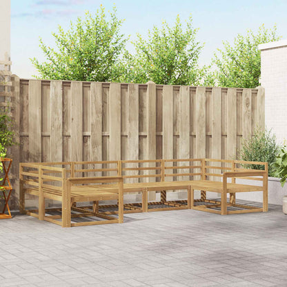 Outdoor Sofa Set 6 pcs White Solid Acacia Wood