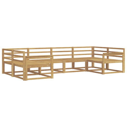 Outdoor Sofa Set 6 pcs White Solid Acacia Wood