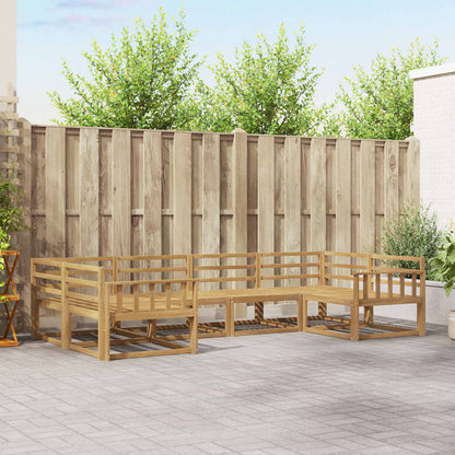 Outdoor Sofa Set 6 pcs White Solid Acacia Wood