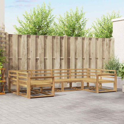 Outdoor Sofa Set 6 pcs White Solid Acacia Wood