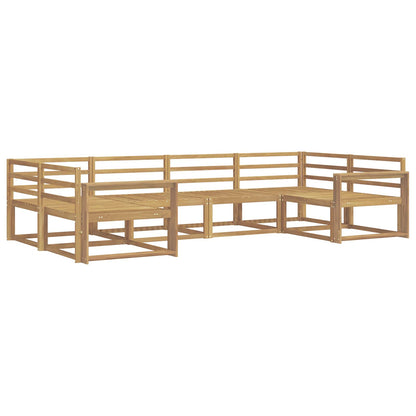 Outdoor Sofa Set 6 pcs White Solid Acacia Wood