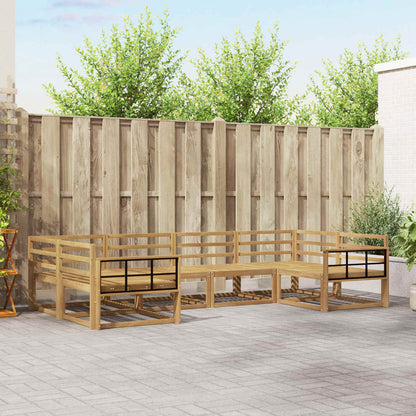 Outdoor Sofa Set 6 pcs White Solid Acacia Wood