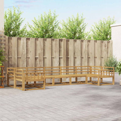 Outdoor Sofa Set 7 pcs White Solid Acacia Wood