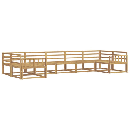 Outdoor Sofa Set 7 pcs White Solid Acacia Wood