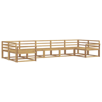 Outdoor Sofa Set 7 pcs White Solid Acacia Wood