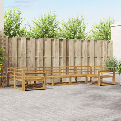 Outdoor Sofa Set 7 pcs White Solid Acacia Wood