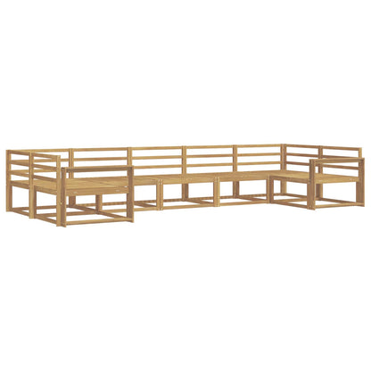 Outdoor Sofa Set 7 pcs White Solid Acacia Wood