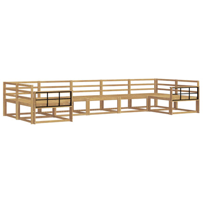 Outdoor Sofa Set 7 pcs White Solid Acacia Wood