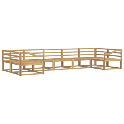 Outdoor Sofa Set 7 pcs White Solid Acacia Wood