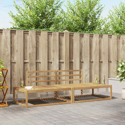 Outdoor Sofa Set White 230.5 x 83 x 73 cm Solid Acacia Wood