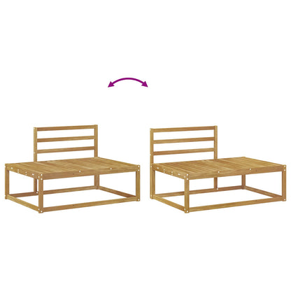 Outdoor Sofa Set White 230.5 x 83 x 73 cm Solid Acacia Wood