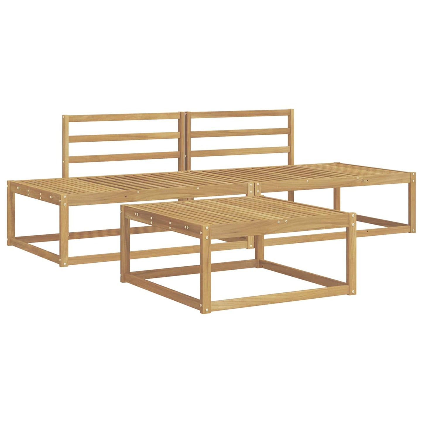 Outdoor Sofa Set White 79 x 79 x 37 cm Solid Acacia Wood
