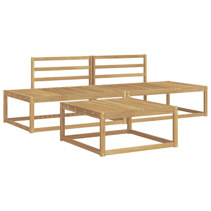 Outdoor Sofa Set White 79 x 79 x 37 cm Solid Acacia Wood