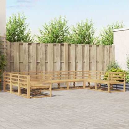 Outdoor Sofa Set 9 pcs White 404 x 245.5 x 73 cm