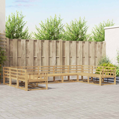 Outdoor Sofa Set 9 pcs White 404 x 247.5 x 73 cm