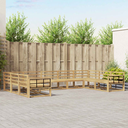 Outdoor Sofa Set 9 pcs White 404 x 247.5 x 73 cm