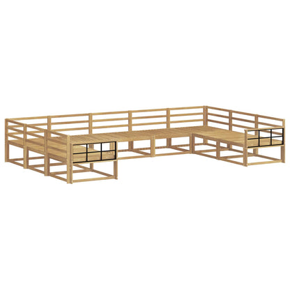 Outdoor Sofa Set 9 pcs White 404 x 247.5 x 73 cm