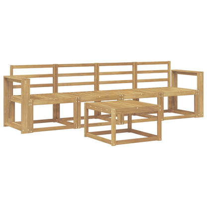 Outdoor Sofa Set 5 pcs White 59 x 59 x 37 cm Solid Acacia Wood