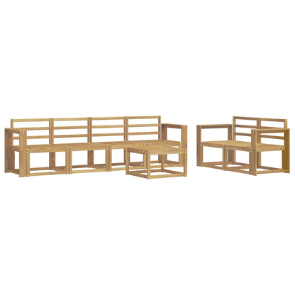 Outdoor Sofa Set 7 pcs White 59 x 59 x 37 cm Solid Acacia Wood