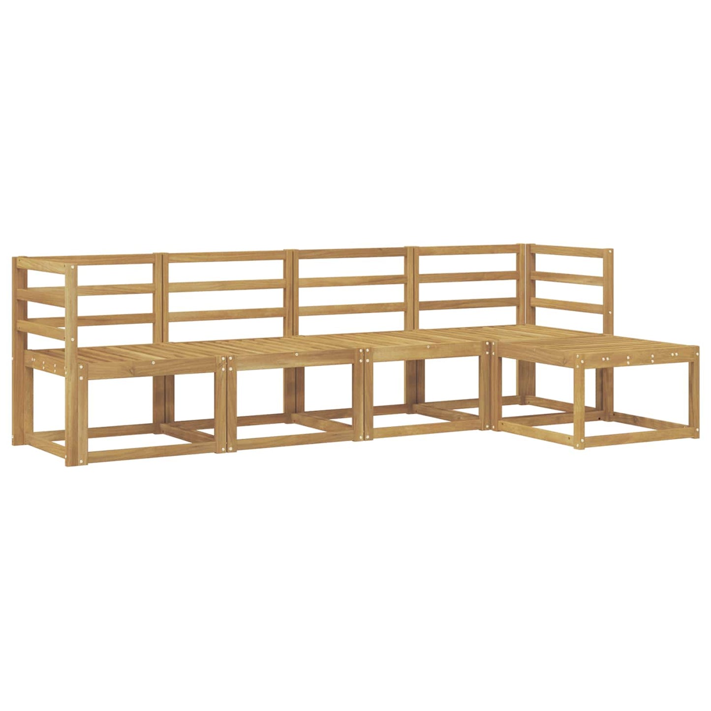 Outdoor Sofa Set 5 pcs White 245 x 122.5 x 73 cm