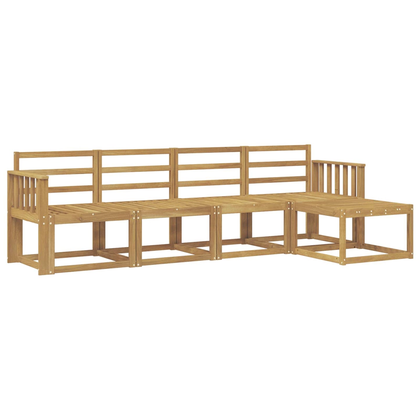 Outdoor Sofa Set 5 pcs White 249 x 122.5 x 73 cm