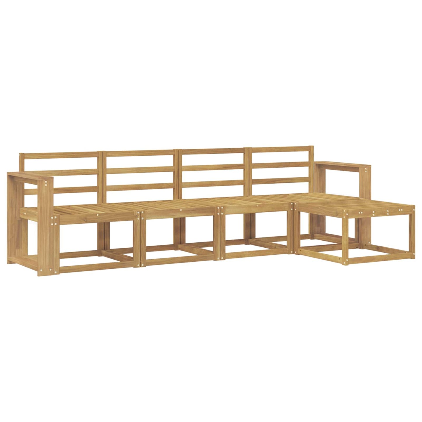 Outdoor Sofa Set 5 pcs White 257 x 122.5 x 73 cm