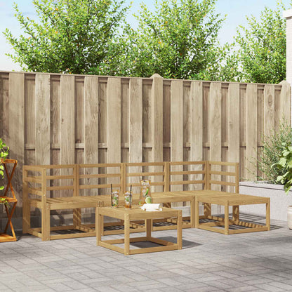 Outdoor Sofa Set 6 pcs White 59 x 59 x 37 cm Solid Acacia Wood
