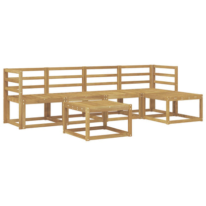 Outdoor Sofa Set 6 pcs White 59 x 59 x 37 cm Solid Acacia Wood
