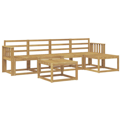 Outdoor Sofa Set 6 pcs White 59 x 59 x 37 cm Solid Acacia Wood