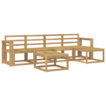 Outdoor Sofa Set 6 pcs White 59 x 59 x 37 cm Solid Acacia Wood