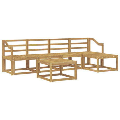 Outdoor Sofa Set 6 pcs White 59 x 59 x 37 cm Solid Acacia Wood