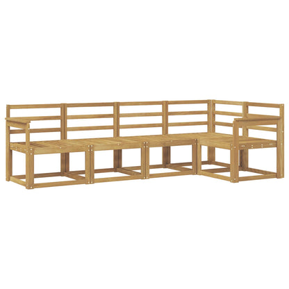 Outdoor Sofa Set 5 pcs White Solid Acacia Wood