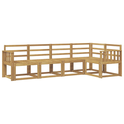 Outdoor Sofa Set 5 pcs White Solid Acacia Wood