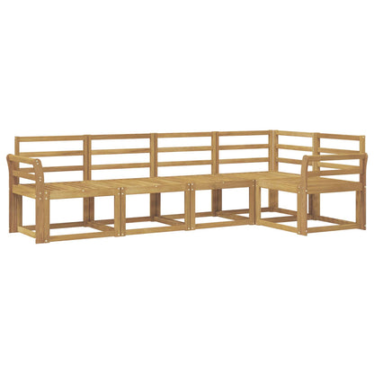 Outdoor Sofa Set 5 pcs White Solid Acacia Wood