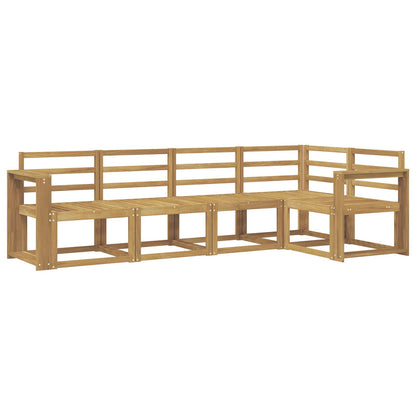 Outdoor Sofa Set 5 pcs White Solid Acacia Wood