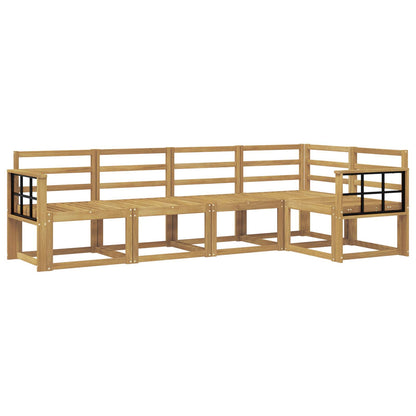 Outdoor Sofa Set 5 pcs White Solid Acacia Wood