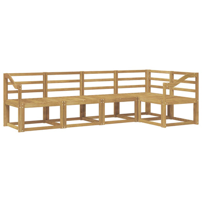 Outdoor Sofa Set 5 pcs White Solid Acacia Wood